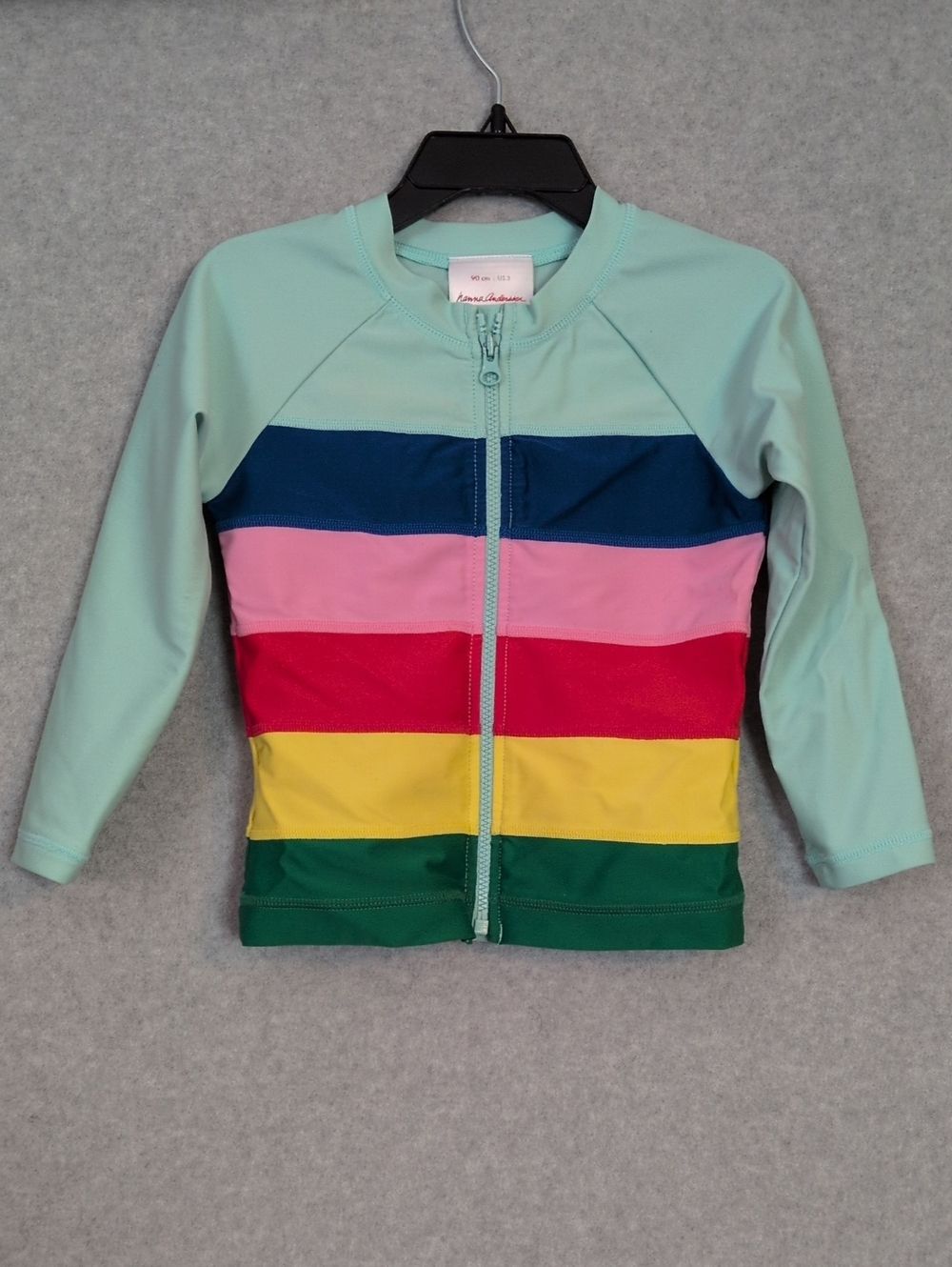 Hanna Andersson Toddler Swim Long Sleeve Rashgaurd Shirt Rainbow 90cm US 3